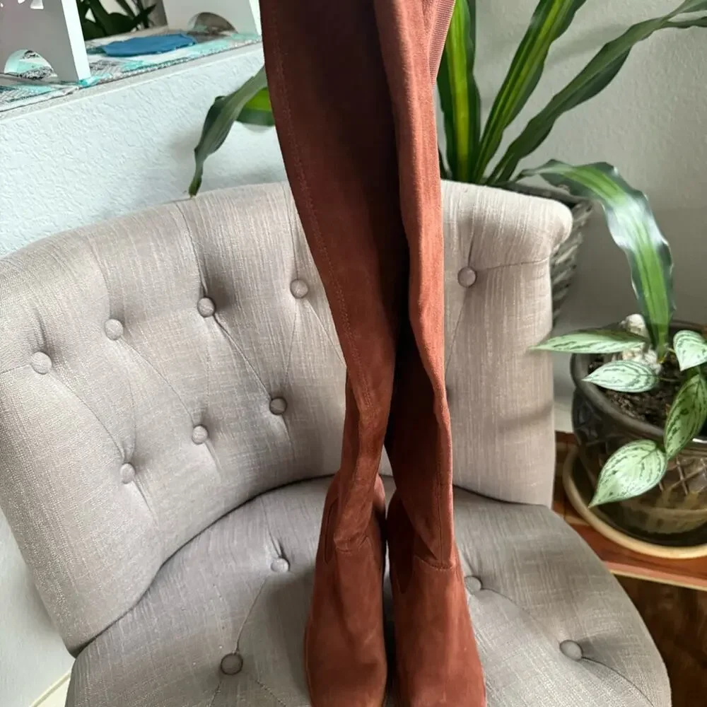 Kelsi Dagger Suede Leather Over the Knee Heels Boots Women’s 8.5